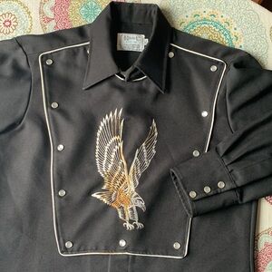 RARE H Bar C Ranchwear 1960’s Vintage Western Shirt 15 1/2 EUC